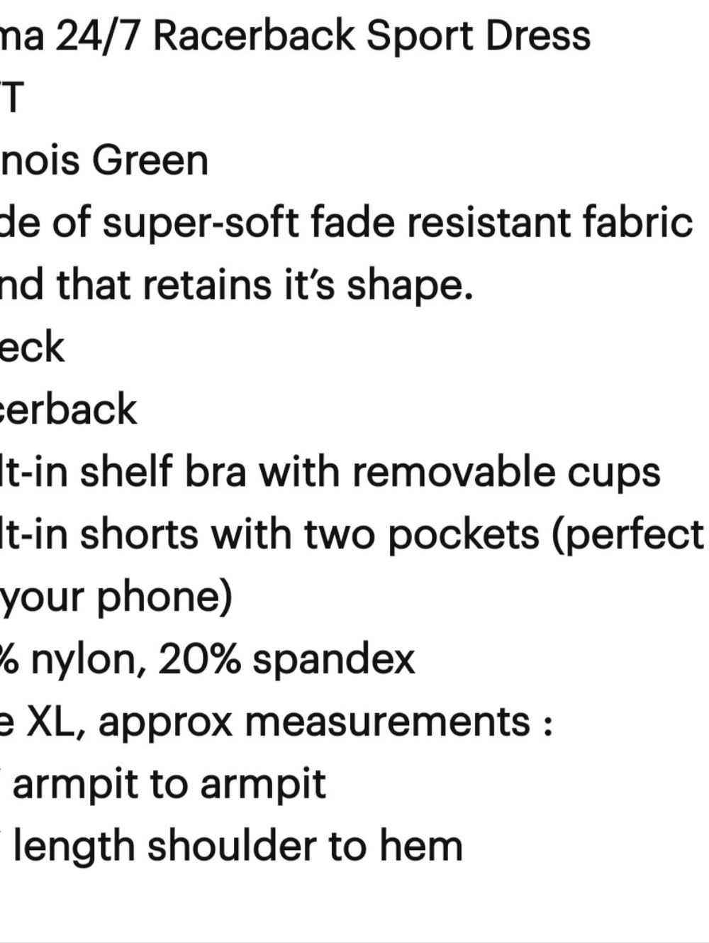 Soma Chinois Green (Light Sage) NWT Dress L All-in-One! - Picture 6 of 11